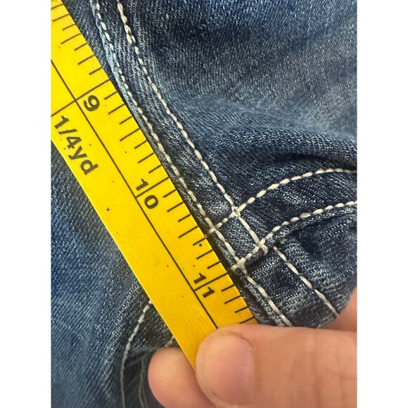 Axel men’s jeans slim boot cut light wash distressed casual denim western - Picture 13 of 16